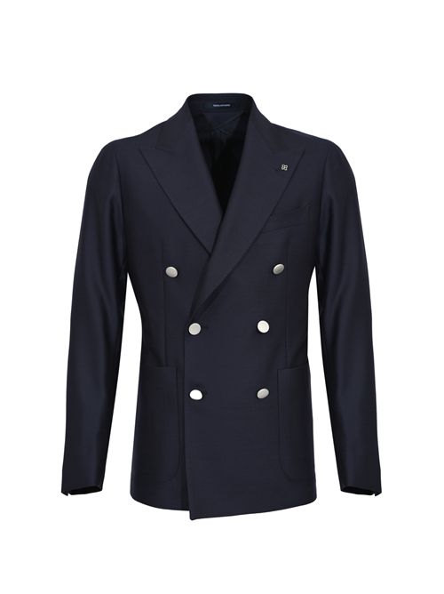 Giacca doppiopetto in lana vergine Navy Tagliatore | 1SMC20K 150155 B3198387